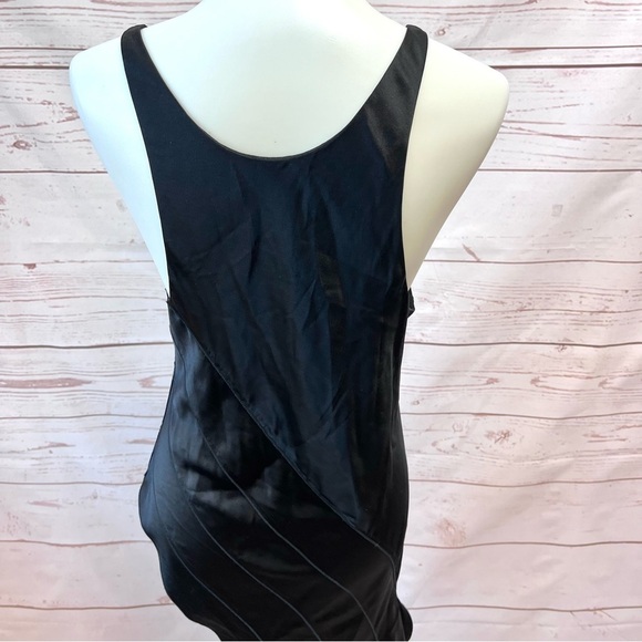 Alexander Wang Silk Asymmetrical Shredded Hem Fringe Sleeveless Tank Dress - Picture 10 of 14